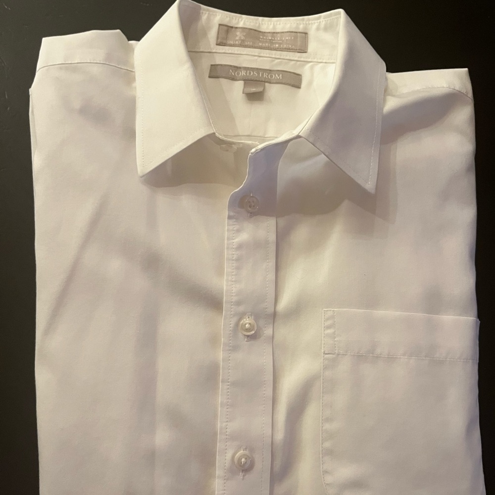 Nordstrom boys white dress shirt size 16.